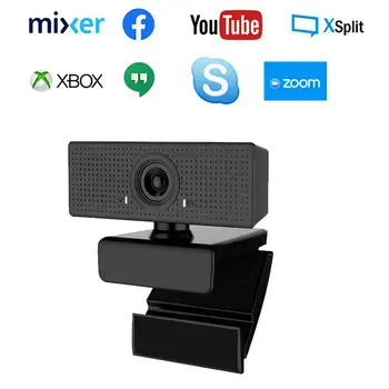 

VKTECH Autofocus Webcam 1080P Full HD Web Camera Built-in Microphone 110 Degree Widescreen Video Web Cam for video conference