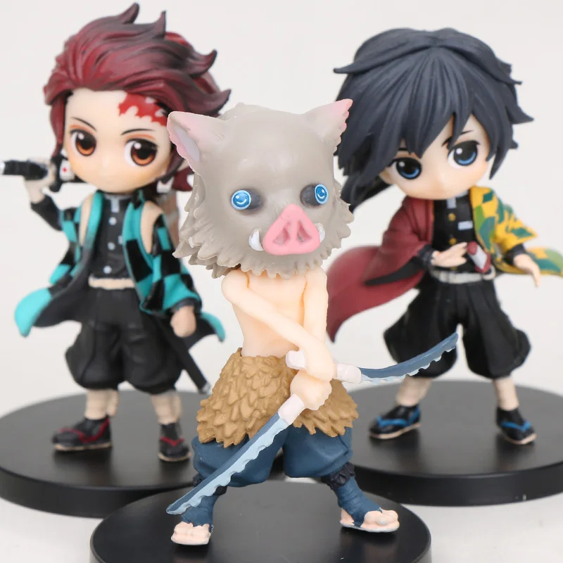 Аниме Demon Slayer Kimetsu No Yaiba Q Posket Kamado Tanjirou Nezuko Agatsuma Tomioka Giyuu Фигурки игрушки в подарок| |