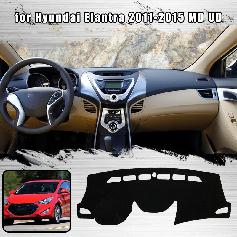 Car Dashboard Cover Dash Mat for Hyundai Elantra 2011-2015 MD UD Auto Non-slip Sun Shade Pad Carpet | Автомобили и мотоциклы
