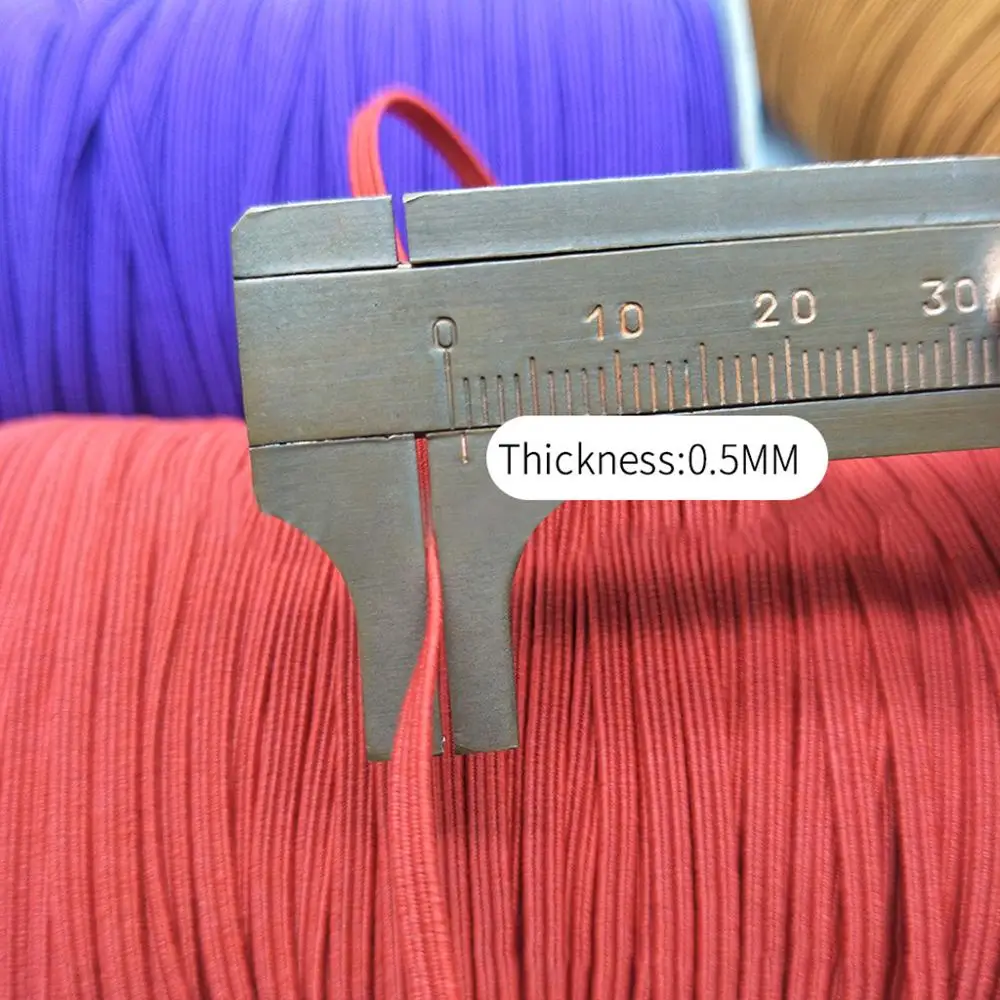 Фото DIY эластичная лента многоцветная ширина 3 мм домашняя маска веревка полиэстер и DIY эластичная лента многоцветная ширина 3 мм домашняя маска веревка полиэстер и