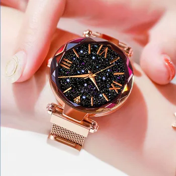 

2019 Luxury Women Watches Magnetic Starry Sky Ladies Watch Quartz Wristwatch Dress Female Clock relogio feminino Free Shipping