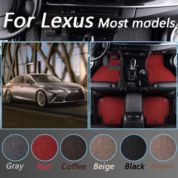 

Double layer Wire Car Floor Mats For Lexus All Models ES IS-C IS LS RX NX GS CT GX LX570 LX RC RX300 LX470 Custom Non-slip Mat