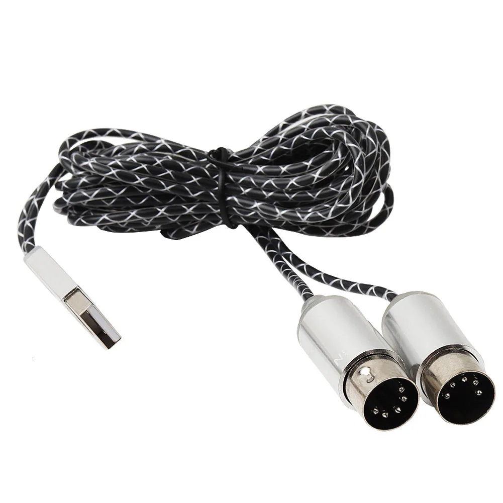 IN-OUT Converter Drum Interface Keyboard Electric Piano MIDI Cable USB Plug And Play DIY Portable Adapter Musical Instrument |