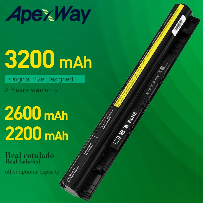 Аккумулятор ApexWay для ноутбука Lenovo G400s G500s S410p G510s G410s G405s G505s S510p L12L4A02 L12L4E01 L12M4A02 L12S4A02 |