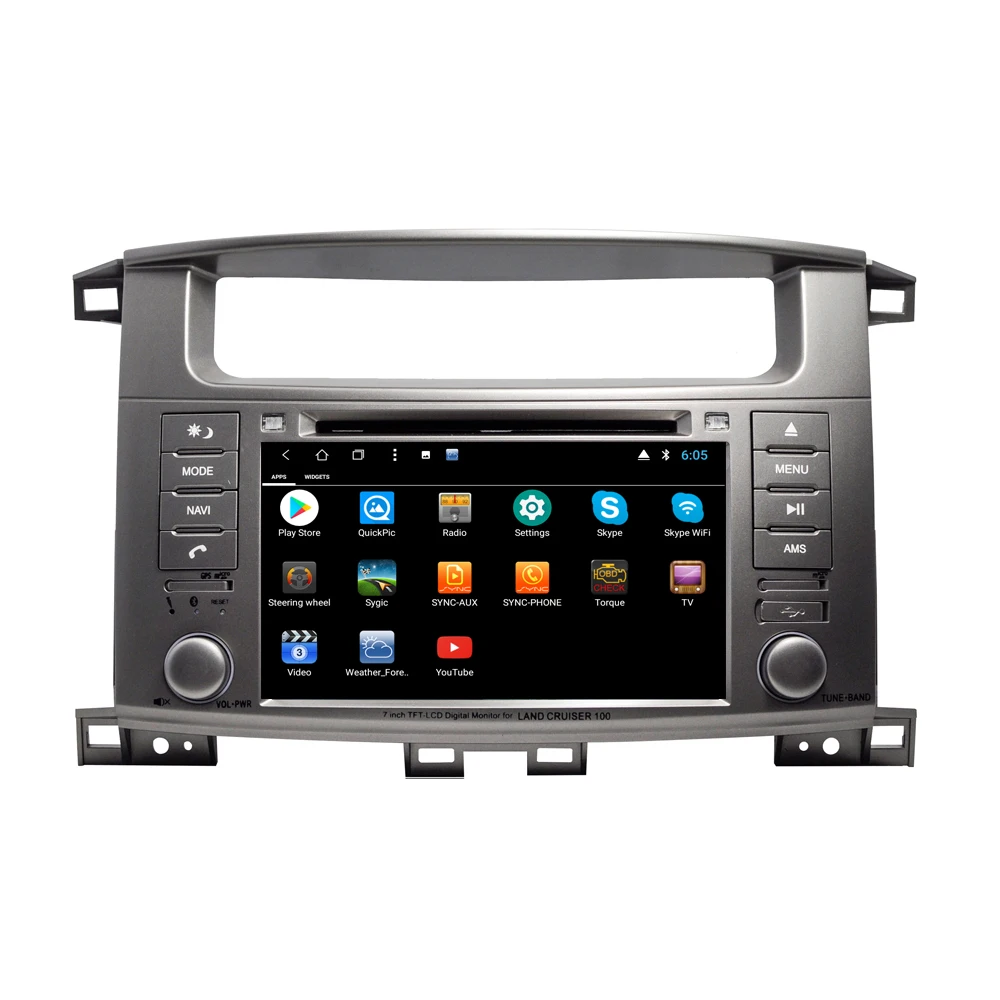 NaviTopia 7 дюймов 8 core ram 2G rom 32G Android 8,1 автомобильный радиоплеер для Toyota LAND Crusier 100 до 2004 года