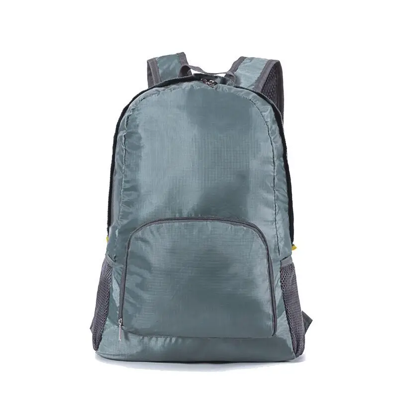 Корейский уличный спортивный рюкзак, рюкзак для путешествий, нейлоновый Портативный кожаный рюкзак, складная сумка, противоугонные рюкзаки, Рюкзак bts, кошелек - Цвет: Серый