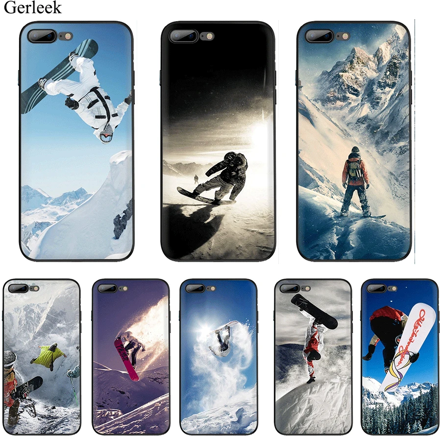 Чехол TPU для iPhone 11 Pro Max X XS XR 6 6s 7 8 Plus 5 se 5S чехол снега или сноуборда