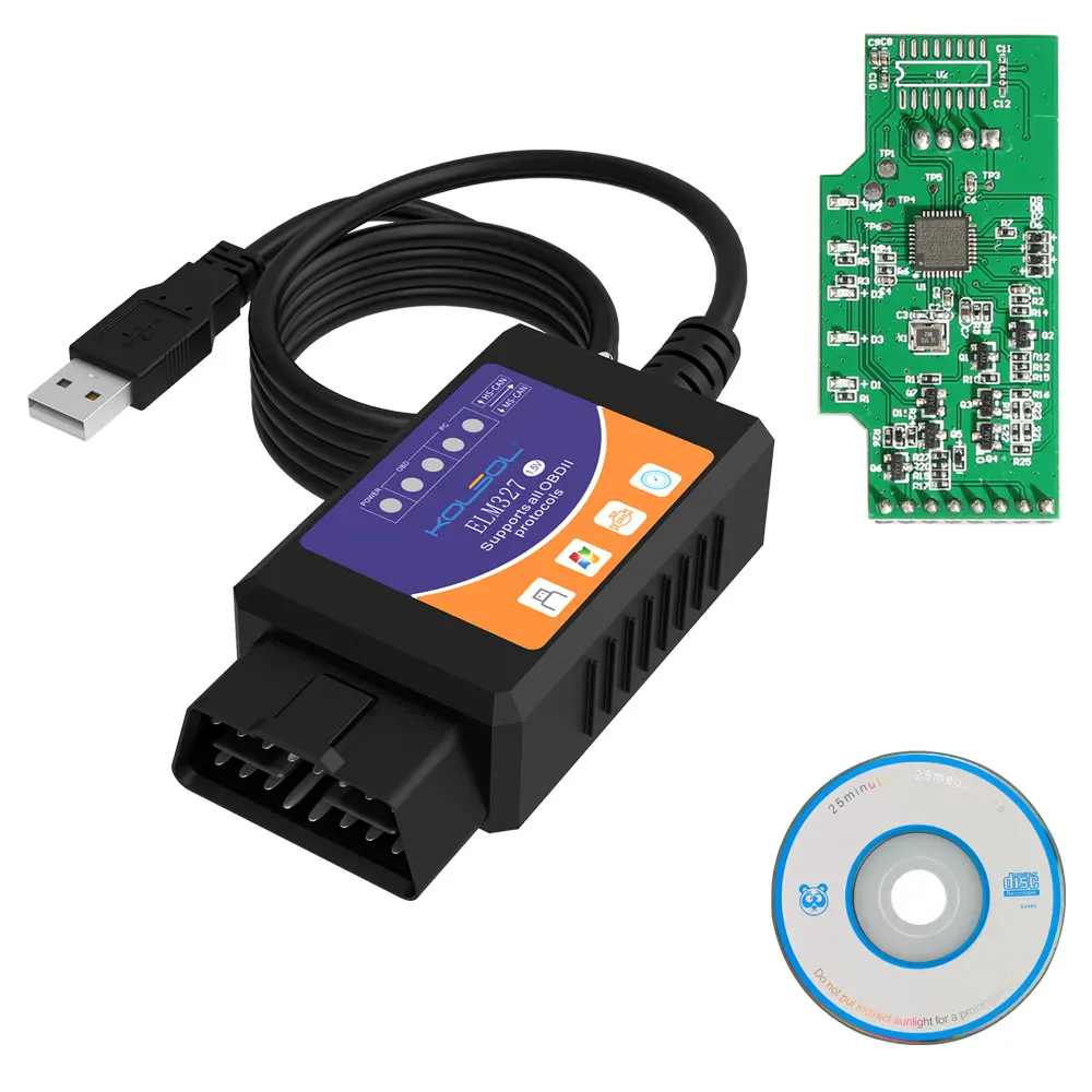 KOLSOL ELM327 USB V1.5 с переключателем модифицированный для Ford elmконфигурации Forscan CH340 +