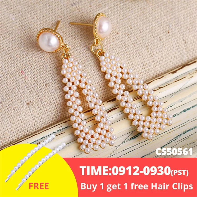 buy 1 get 1 free 17 км большие жемчужные серьги-кольца для женщин и девочек, уникальные крученые большие серьги, круглые серьги Brinco, массивные модные ювелирные изделия - Окраска металла: buy 1 get 1 free