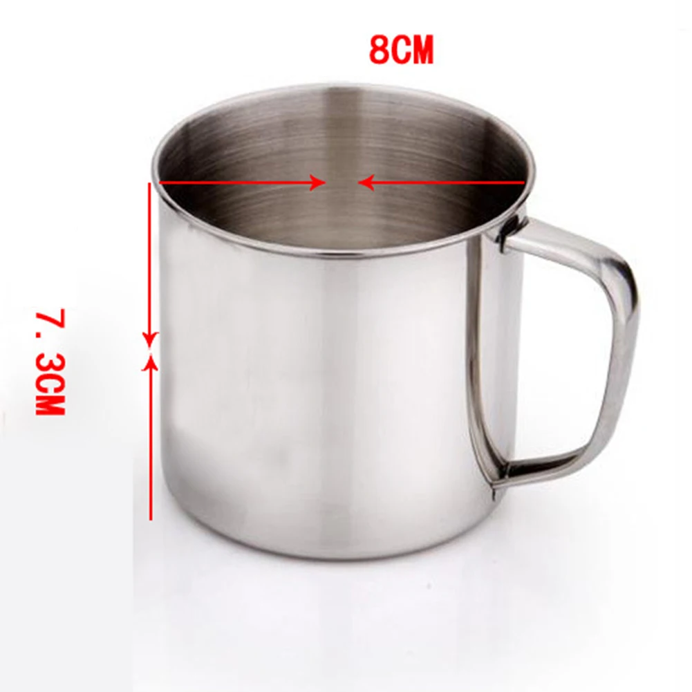 Stainless Steel Coffee Cup with Handle 6 Pcs Camping Cup 4oz Stainless Steel ESP