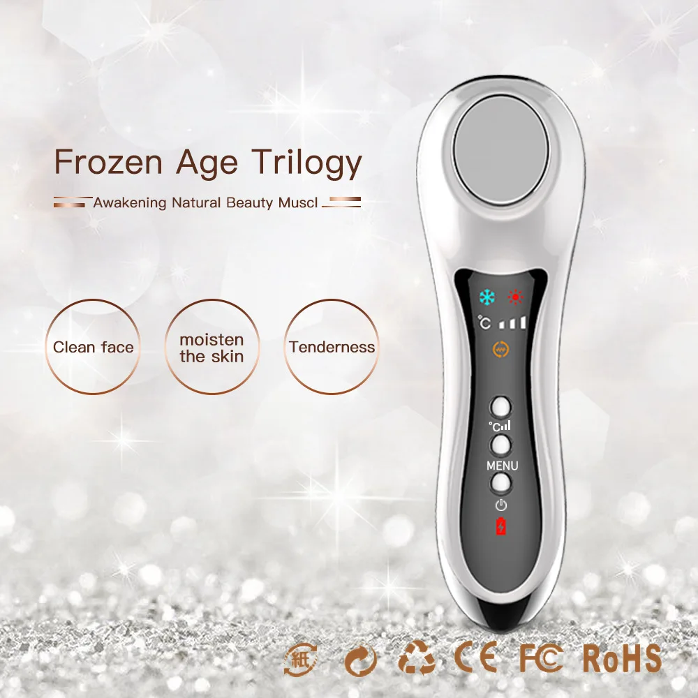 

Professional Ultrasonic Anion Hot & Cold Skin Rejuvenator Remover Wrinkle shrink pores Skin mouisture beauty instrument
