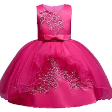 Популярное детское платье с цветочным узором для девочек abito da principessa per feste di alta qualitia abbigliamento per bambini 6 colori