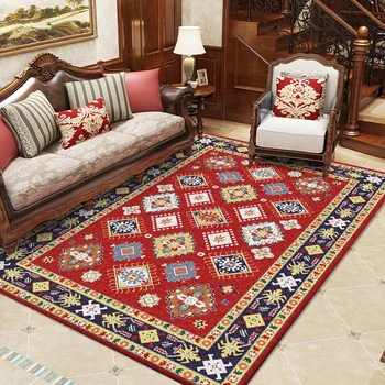 

Moroccan Style Geometric Flower Carpets and Rug Bohemian Home Decor Large Area Rugs for Living Room Bedroom Non-Slip Floor Mats