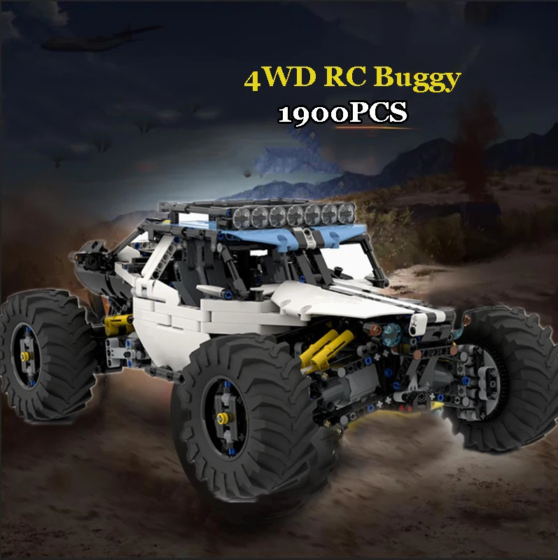 Technic Series MOC 4WD радиоуправляемое Багги 1900 шт. содержит руководство по эксплуатации PDF строительные блоки игрушки для детей, совместимые с комплектами
