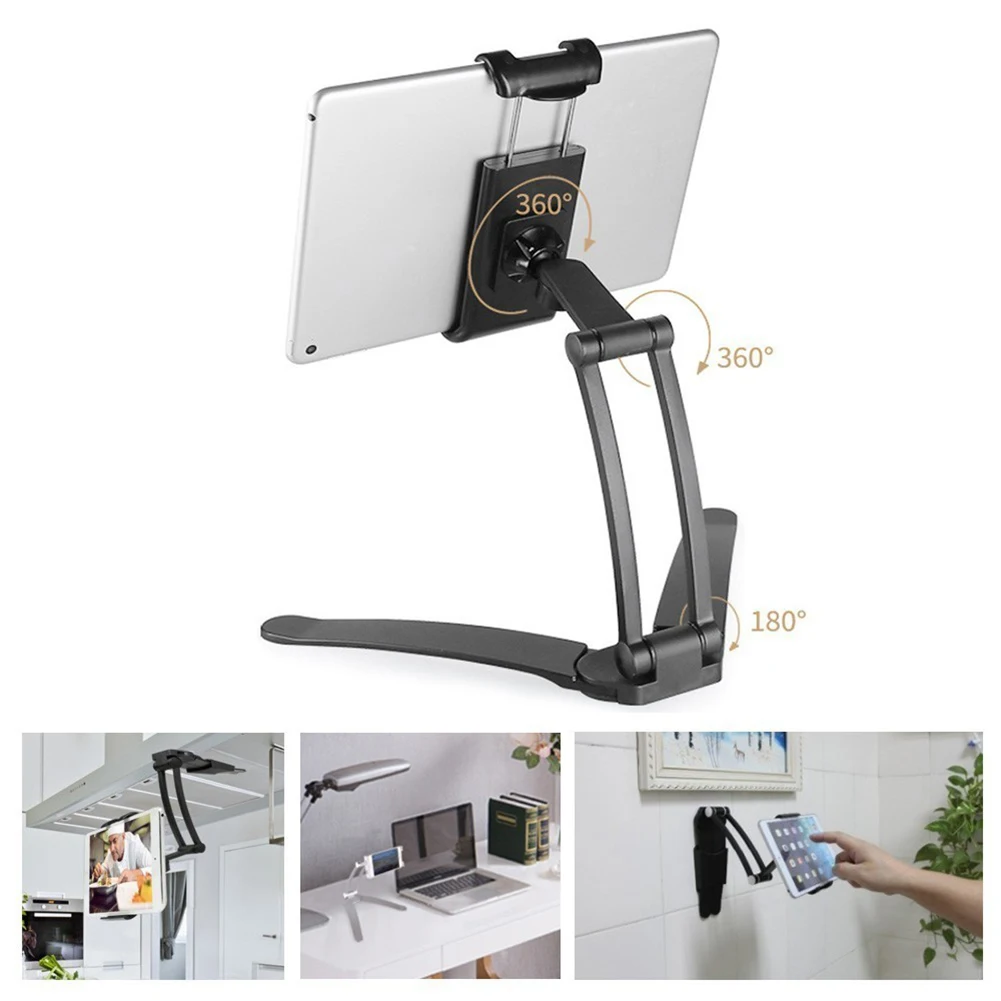 Rotating Portable Monitor Wall Desk Metal Stand Fit For Below 15.6inch
