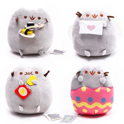 18 см PUSHEEN Kawaii Мультфильм Единорог луна печенье мороженое пончик Кот Русалка
