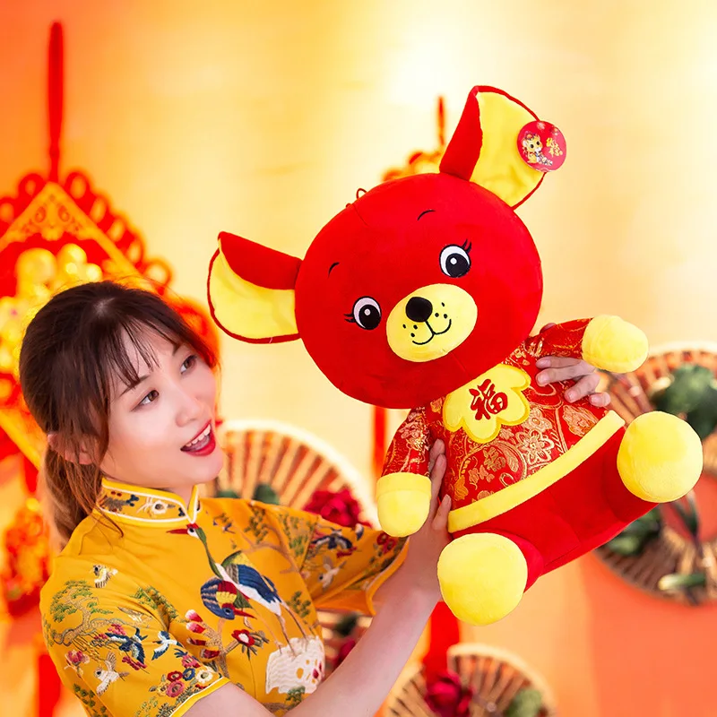 

2020 Year of the Rat Mascot Red Fat Mouse Plush Toys High Quality Soft Filled Children New Year Children's Gifts WJ294