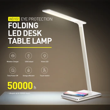 2019 Originele Flexibele Led Tafellamp Touch Sensor Controle Bureaulamp 7 Niveaus Van Licht Helderheid Slaapkamer Leeslamp 220V