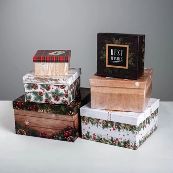 

Set of gift boxes 6 in 1 "Wooden", 10 x 10 x 6 - 20 x 20 x 11 cm 4413747