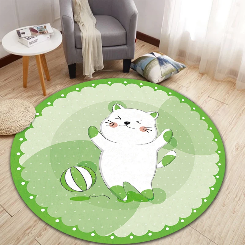 Children's Christmas gift Mat/Rug Cartoon Series 3D Printing Round Carpet Kids Room Play Area Rugs Child Bedroom Decor Carpets