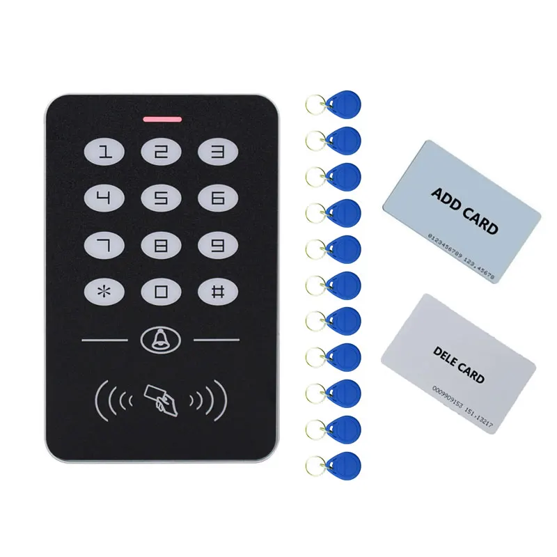 

RFID Standalone Access Control Keypad 1000user 125K ID Card Support 2pcs Mother Card Setting With 10pcs ID Tags Test ,A1