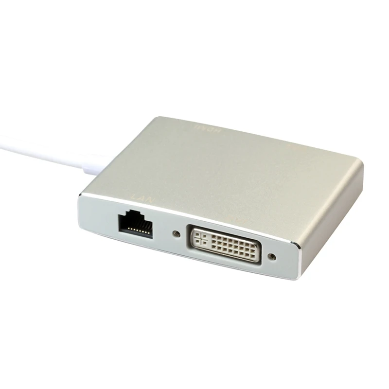 Usb 3,0 концентратора до 4K Hdmi Vga, Hdmi, Dvi Rj45 10/100/1000 гигабитный Ethernet Lan 4 в 1 видео адаптер конвертер кабель