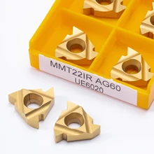 Mmt 22ir ag60 vp15tf ue6020 us735 rosqueamento metal de alta qualidade duro liga lâmina torneamento inserção mmt22ir carboneto ferramentas rosca
