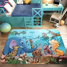Коврик для детской комнаты с животными из мультфильмов, детский игровой коврик для ползания, супер мягкий коврик для гостиной, декоративные ковры для дома