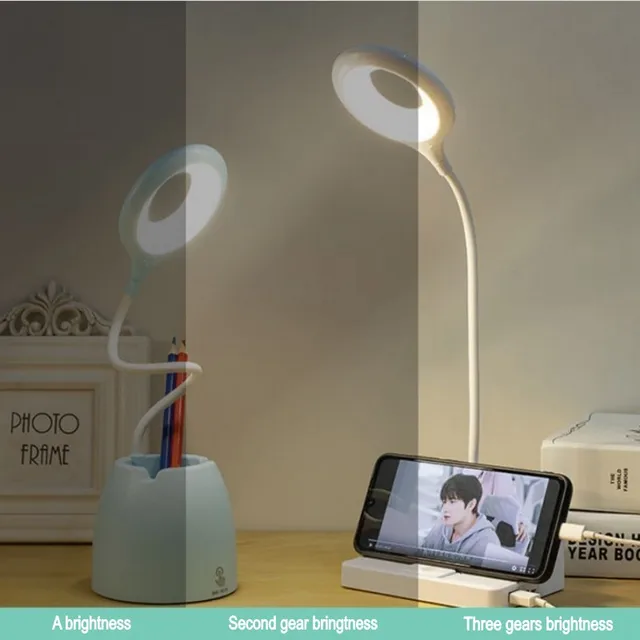 Table Lamp Leds USB Touch Night Light Stepless Dimming Desk Light Eye Protection Learning Multi Function