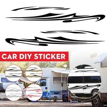 

Car Long Side Stripes Stickers Auto DIY Sports Styling Decoration Decal Sticker For RV Caravan Car Accessories