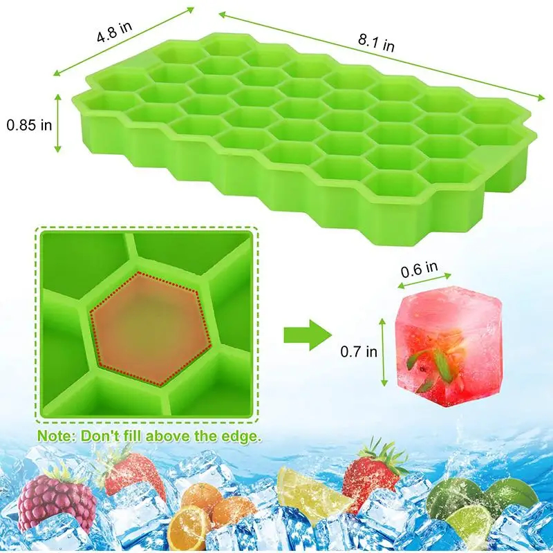 Ice Cube Maker Silicones Ice Mould Honeycomb Cube Tray Magnum Silicone Mold Forms Food Grade Mold for Whiskey Cocktail