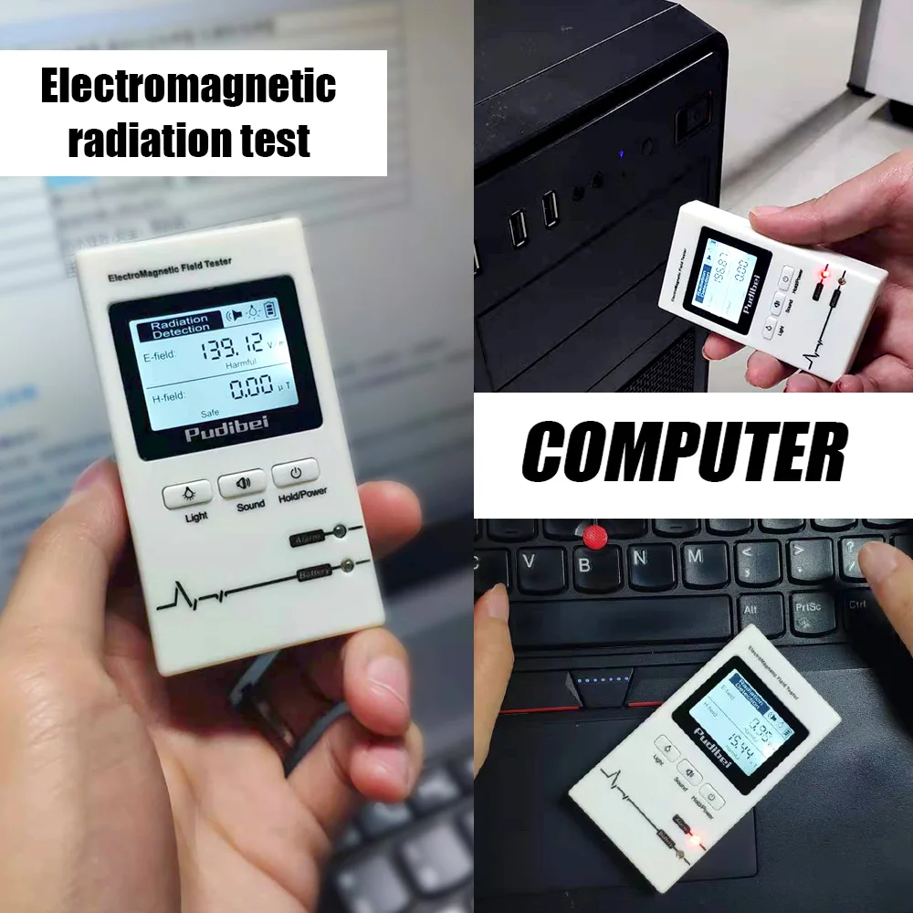 1,5 дюймов портативный ручной дозиметр радиации EMF метр детектор Профессиональный цифровой мини электромагнитный контрольный тестер