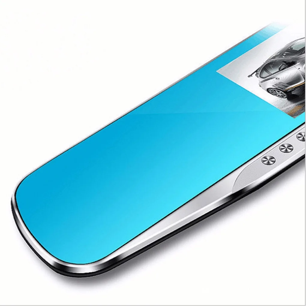 Автомобильный видеорегистратор с двойным объективом HD 32G 4,3 дюймов зеркало заднего вида видеорегистратор автомобиль камера для приборной панели g-сенсор
