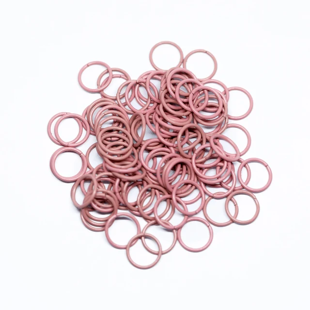 1x10mm 100pcs/lot 19 Colors Metal DIY Jewelry Findings Open Single Loops Jump Rings & Split Ring for jewelry making light pink 18