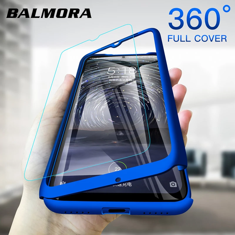 

BALMORA 360 Full Protective Phone Case For Xiaomi Redmi Note 4 5 6 7 Plus Pro Case For Redmi 5a 6a 7a 4x Protect Case With Film