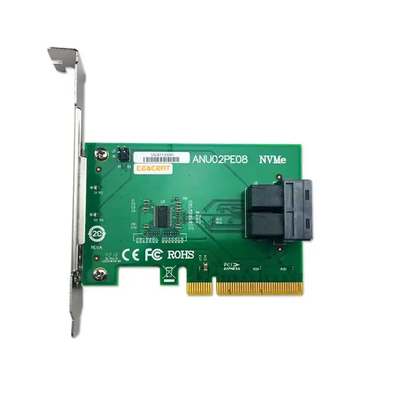 Ceacent NVMe контроллер SSD Райзер 12Gbs ANU02PE08 SFF8643 разъем с двумя портами PCIe X8 sff8643 к