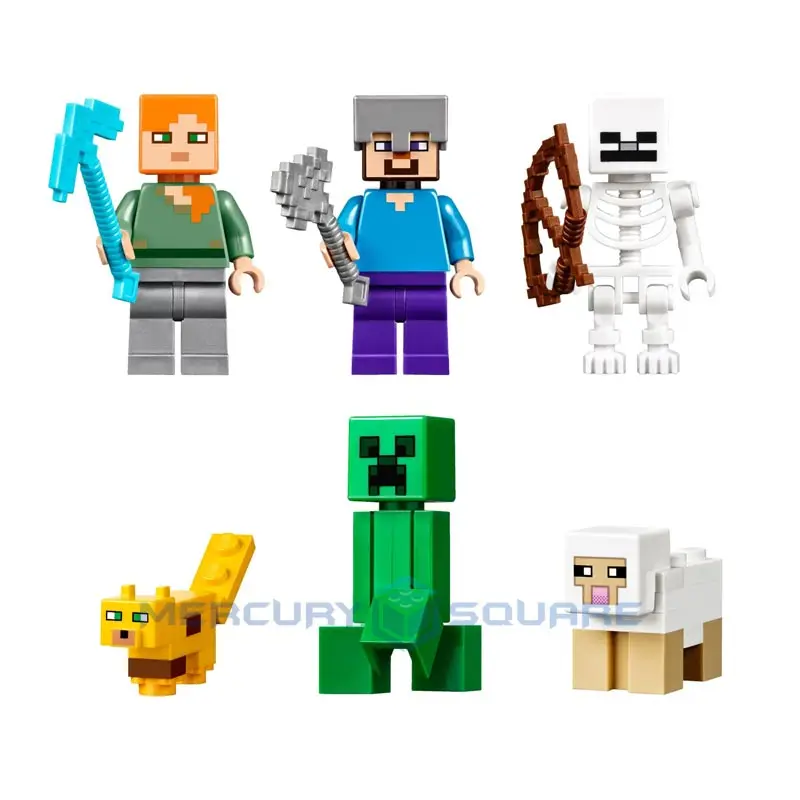 Jungle Tree House Building Blocks With Steve & Alex Action Figures Compatible My World Bricks Set Gifts Toys 21125 Jungle Tree House Building Blocks With Steve & Alex Action Figures Compatible My World Bricks Set Gifts Toys 21125