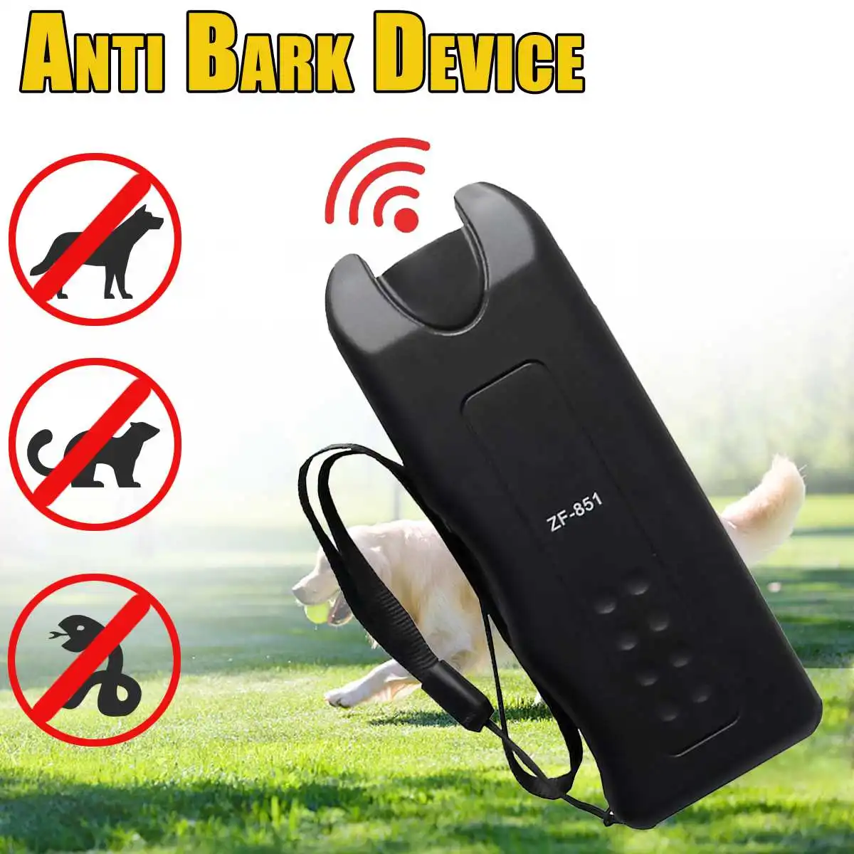 

Dog Anti Barking Device Ultrasonic Dog Repeller Chaser Stop Aggressive Animal Attacks Repeller With LED Flashlight Pet Training