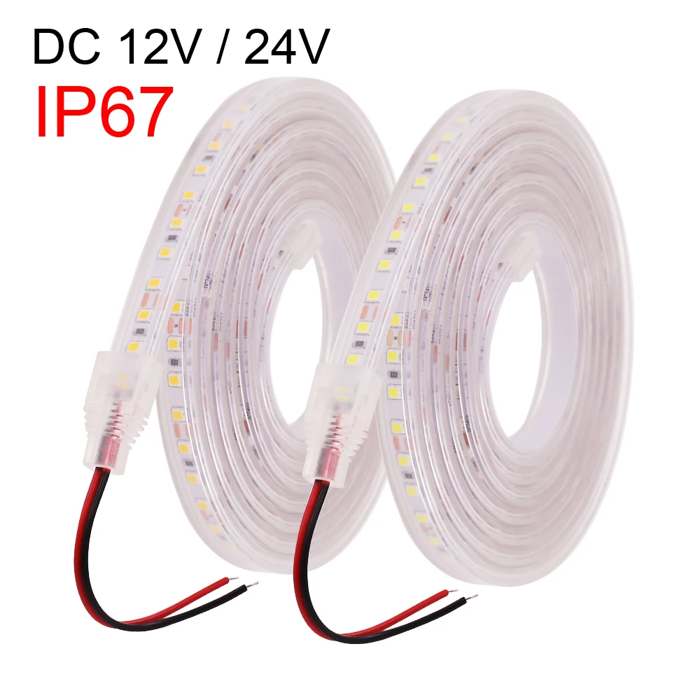 

Led Strip Light 2835 12V 24V 120LED 0.5m 5m 10m IP67 Tube Waterproof Flexible Led Lights Strips White Lighting Home Decoration