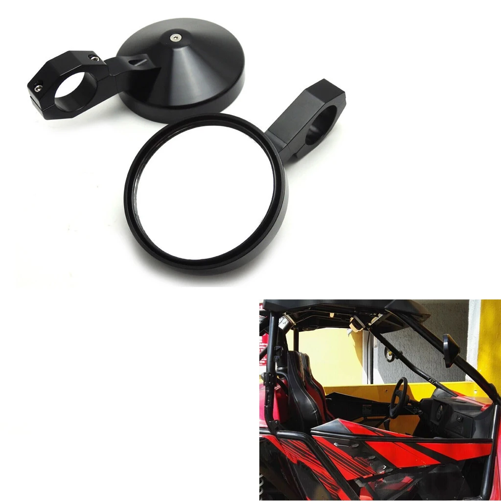 CNC HD Glass Rear View Rearview Side Mirrors Motorcycle For Polaris Ranger