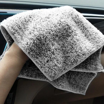

40x40cm Car Microfiber Towel Drying Washing Soft Polishing Antibacterial Bamboo Charcoal Cleaning Super Absorbent Plush Cloths