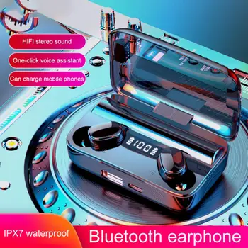 

A9 Bluetooth 5.0 Mini Headset Wireless Stereo HD Earbuds with 2000mAh Charging Box Noise Reduction Handsfree Call Earphone