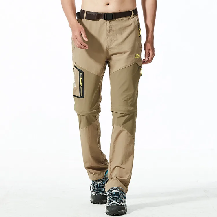 

Outdoor Summer Wicking Pants Men's Two Pants Deconstructable Pants Bags Quick-Drying Mountaineering Pants Men's