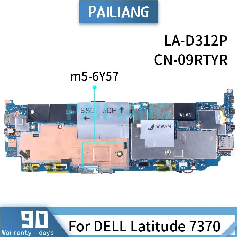 para Dell Latitude 7370 E7370 M56y57 8gb Computador Portátil Placa-mãe La-d312p 09rtyr Sr2eg Notebook Mainboard Placa-mãe para notebook - Imagem 2