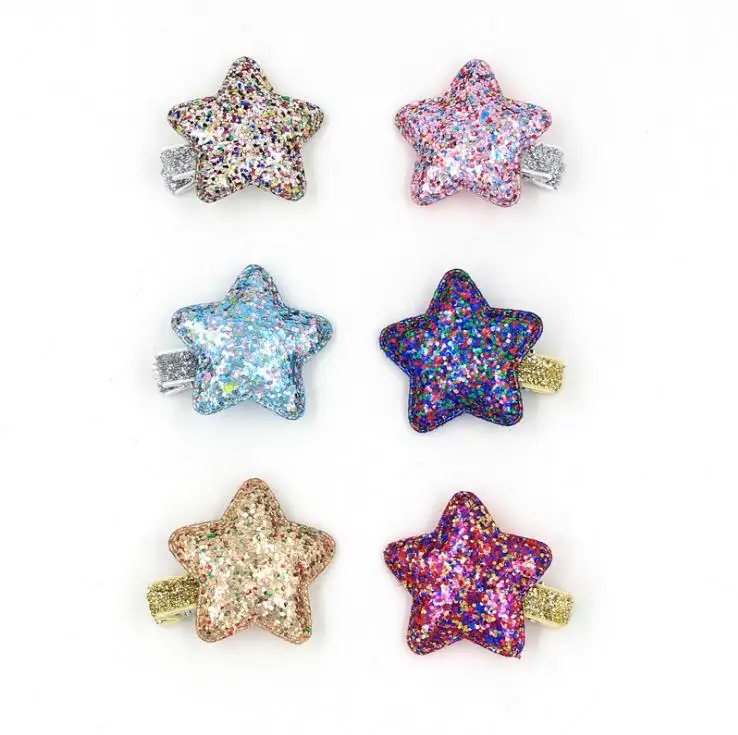 2 шт. Корейская версия ярко розовой шпильки с пятиконечной звездой детская