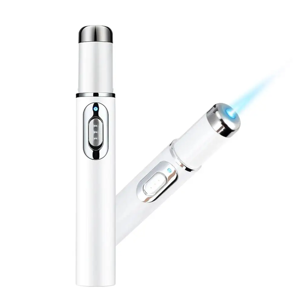 

Acne Laser Pen Blue Light Therapy Pen Portable Wrinkle Removal Machine Durable Soft Scar Remover Device Massage Relax KD-7910