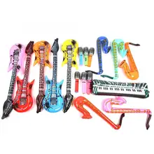 ПВХ надувной музыкальный инструмент игрушка электронное пианино+ 5 саксофон+ 6 микрофон+ 5 гитара для детей обучающая музыкальная игрушка