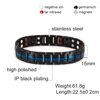 Black Bracelet Men Hand Chain Energy Health Germanium Magnetic Bracelet Male Benefits Metal Stainless Steel Bracelets For Men ► Photo 2/6