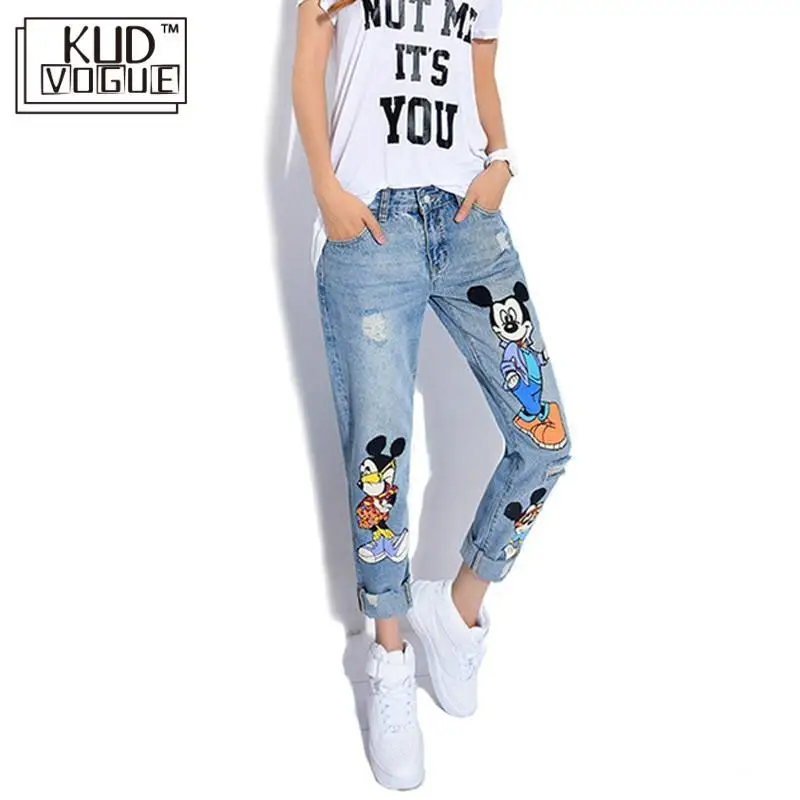 2020 Jeans Women Casual Denim High Waist Ankle-Length Boyfriend Pants Women Print Pants Casual Harem Pants Female Plus Size 5XL 2020 Jeans Women Casual Denim High Waist Ankle-Length Boyfriend Pants Women Print Pants Casual Harem Pants Female Plus Size 5XL