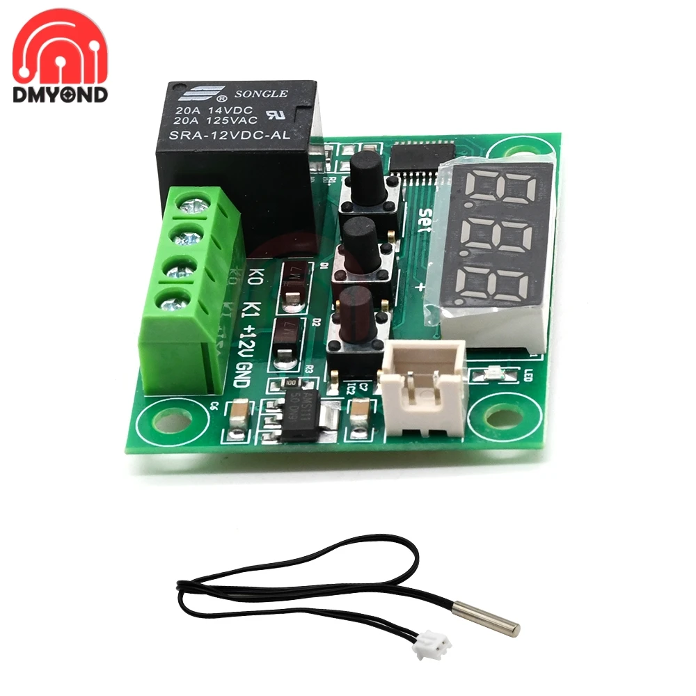 W1209 DC 12V светодиодный цифровой термостат термо переключатель температуры модуль